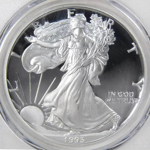 Miniatura 3 de 1993 P American Silver Eagle PR 70 DCAM PCGS Lingotes Prueba SKU: IPC5133