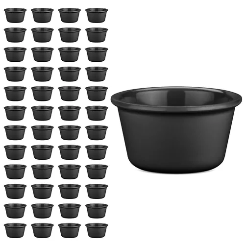 Miniatura 12 de Carlisle FoodService Products Tazón de plástico para salsa Ramekin para el hogar y el restaurante, plástico, 4 onzas, color negro