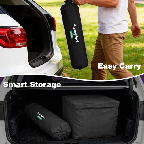 Miniatura 7 de SUNNYFEEL Silla de campamento de gran tamaño para adultos grandes y altos, silla de campamento plegable resistente que soporta 500 libras, silla