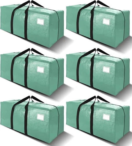 Miniatura 24 de VELVETSURE - Bolsas de almacenamiento extragrandes y de alta resistencia para mudanza, con asas y cremalleras, correas de mochila, asas grandes