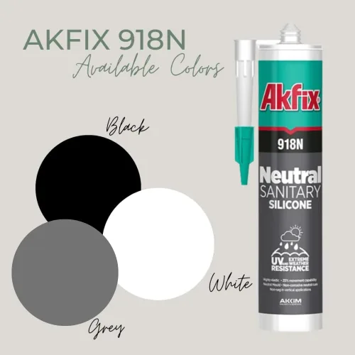Miniatura 7 de Akfix 918N Masilla de Silicona 100% Negra para Cocina y Baño (2x10.5 fl.oz.) - Sin Disolventes, Bajo Olor, Resistente a los Rayos UV y al Agua