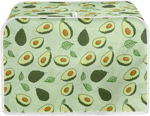 Miniatura 2 de Coldinair Cubierta para tostadora de dos rebanadas con estampado de aguacate, cubierta de electrodomésticos pequeños con diseño de frutas