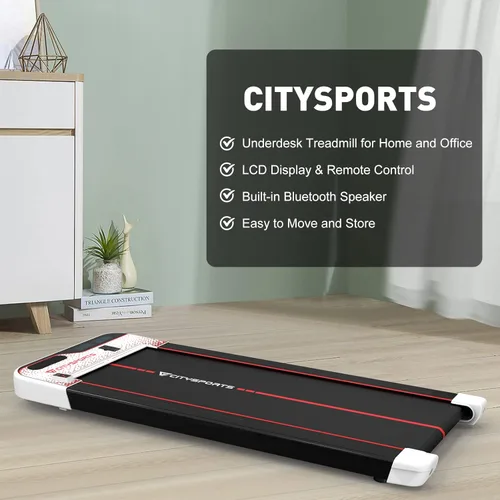 Miniatura 4 de CITYSPORTS Cintas de correr para el hogar, caminadora debajo del escritorio, almohadilla para caminar con altavoces de audio, control remoto delgado