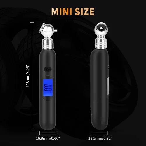 Miniatura 3 de RVZONE Mini medidor digital de presión de neumáticos 3-99PSI 4 ajustes para presión de neumáticos con LCD retroiluminado para autocaravana, coche