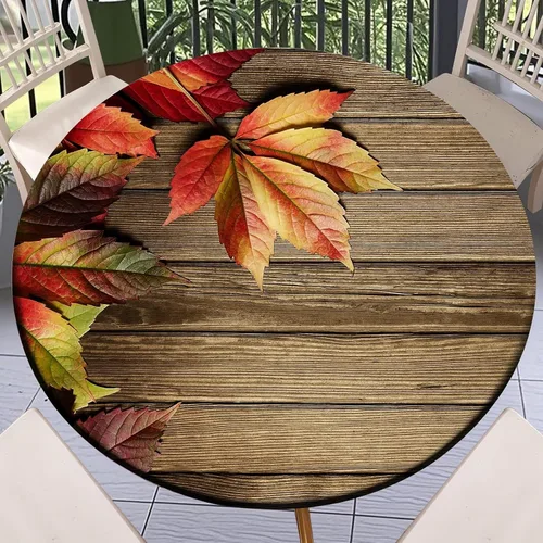 Miniatura 32 de Round Fitted Tablecloth with Elastic Outdoor Table Cover Round Elastic Tablecloths for Tables Waterproof Wipeable Table Cloths for