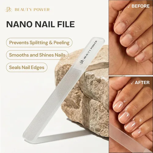 Miniatura 5 de Beauty Power Set de manicura y pedicura 7 en 1 de acero inoxidable, ultra afilado, cortauñas inclinado, cortauñas para dedos, cortacutículas, lima