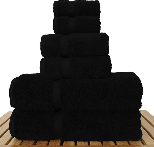 Miniatura 28 de Colección de calidad de hotel y spa, altamente absorbente y de secado rápido, 100% algodón turco, 750+ GSM, toallas ecológicas, toallas con borde