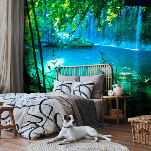 Miniatura 5 de artgeist Foto mural Cascada 138x101 pulg - Papel pintado no tejido de forro polar, decoración de pared, foto, impresión, imagen, diseño, paisaje