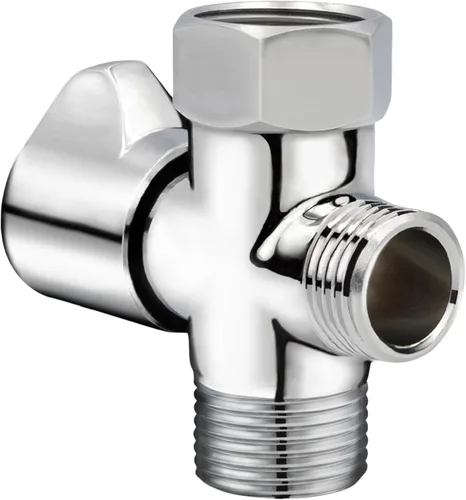 Miniatura 10 de Luxe Adaptador en T de metal con válvula de retención, conexión en T de 3 tomas, acabado chapado en cromo, para neobidés Luxe