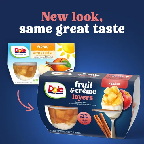 Miniatura 3 de Dole - Parfait de manzanas y crema bajo en grasa, 4 oz, 24 tazas en total, sin gluten ni lácteos, refrigerios a granel para niños y adultos