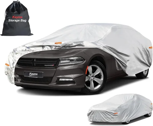 Miniatura 15 de Kayme - Cubierta completa impermeable de 6 capas para automóvil, apta para todo clima, protección para exteriores contra lluvia, rayos ultravioleta