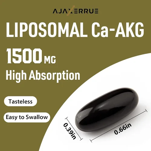 Miniatura 4 de Suplemento AKG de calcio liposomal de 1500 mg (ácido alfa-cetoglutárico), más eficaz que AAKG, Ca AKG para la longevidad, defensa de la edad