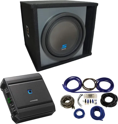 Miniatura 13 de American Sound Connection Estéreo universal para coche dual de 10 pulgadas Alpine Type S S-W10D2 Bundle con caja de subcaja portada pintable con Con
