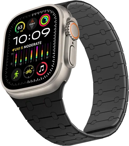 Miniatura 12 de Compatible con correa de Apple Watch de 49mm 46mm 45mm 44mm 42mm 41mm 40mm 38mm, correa de bucle magnético ajustable de silicona para iWatch Ultra