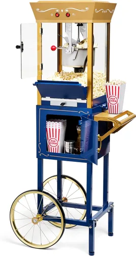 Miniatura 8 de Nostalgia Máquina para hacer palomitas de maíz - Carrito profesional con caldera de 2.5 onzas que hace hasta 10 tazas - Máquina de palomitas vintage