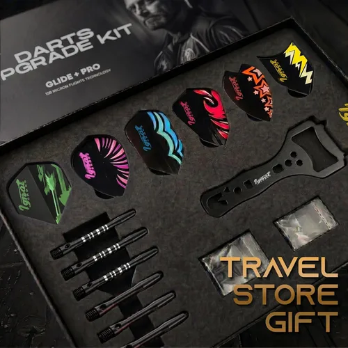 Miniatura 3 de IgnatGames Vuelos de dardos y accesorios – Juegos de 30 dardos de diferentes formas y 6 protectores de vuelo, kit de accesorios de dardos Kit