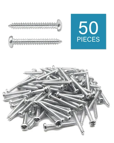 Miniatura 6 de IMScrews Juego de 100 anclajes de plástico autoperforantes para paneles de yeso con tornillos, kit de anclajes de pared con 50 tornillos/50 anclajes