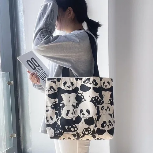 Miniatura 7 de Bolso de mano estético de lona con cremallera para mujer, bolsas de hombro de viaje con compartimentos