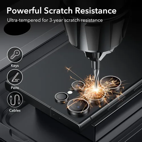Miniatura 4 de ESR Protector de lente de cámara para Samsung Galaxy S24 Ultra, protectores de lente individuales, vidrio templado ultrafino resistente a