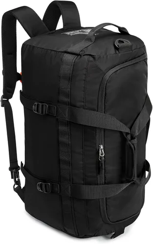 Miniatura 8 de G4Free Bolsa de gimnasio para mujeres y hombres, mochila de lona de 45 litros con compartimento para zapatos, resistente al agua, bolsa de viaje