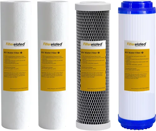 Miniatura 9 de Sistema de filtro de agua para caravanas, accesorios de latón sin fugas, tres filtros incluidos reducen los sedimentos, filtro de agua