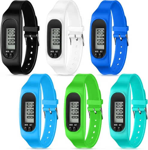 Miniatura 13 de Geyoga Pedometer for Walking Steps and Miles Pedometer Watch Silicone Steps Tracker Running Bracelet Ankle Step Counter for Calorie Burning and Step