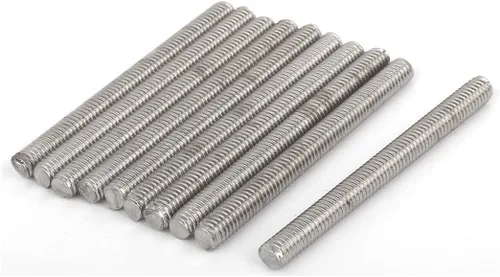 Miniatura 8 de uxcell M3 x 2.362 in 0.020 in Pitch 304 Varillas totalmente roscadas de acero inoxidable barra 10 piezas