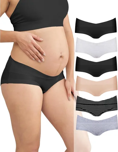 Miniatura 10 de Intimate Portal Ropa Interior de Maternidad de Algodón para Embarazo Posparto Calzones Debajo del Vientre Estilo Boyshort