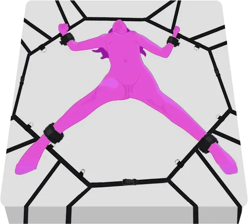 Bdsm - Kit de restricciones de bondage sexual, juego de juguetes de sujeción para tobillos y muñecas, correas de sujeción de cama para adultos,