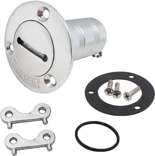 Boat Water/Diesel/Gas/Fuel Deck Fill/Filler 1-1/2 Inch(38mm) with Keyless Cap 316 Stainless Steel Boat Deck Hardware for Boat, Yacht, Caravan
