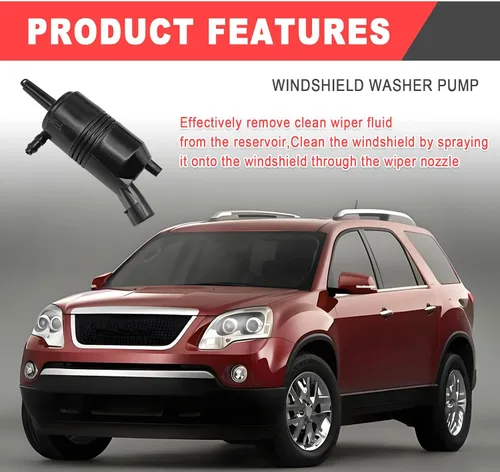 Miniatura 7 de Bomba de limpiaparabrisas delantero con ojales, compatible con Chevy, Blazer 87-05, C2500/3500 88-00, SiIverado 1500 99-07, Slerra 3500 2001-2006