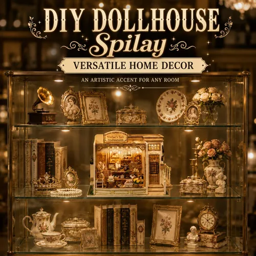 Miniatura 4 de Spilay Vitrine's Tale - Kit de casa de muñecas en miniatura con luz LED, kit de construcción de mini casa para adultos, decoración creativa