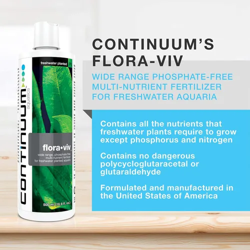 Miniatura 2 de Continuum Aquatics Flora Viv - Fertilizante multivitamínico para acuarios plantados de agua dulce, sin fosfato, 2-L (QFV2L)