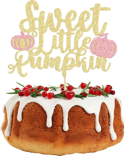 Miniatura 20 de Gyufise Decoración de pastel de calabaza – Decoración azul para pastel de baby shower para cumpleaños, Halloween, suministros de fiesta de Acción