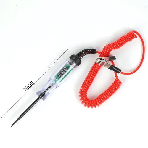 Miniatura 3 de Luz de prueba automotriz DC 3-48V Digital LED Car Circuit Tester Light, probador de voltaje bidireccional automático con voltímetro con sonda