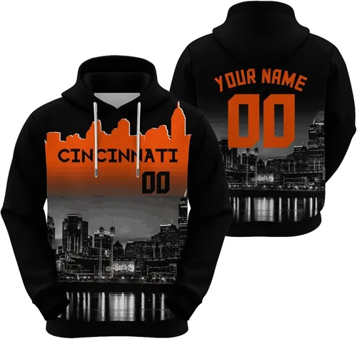 Miniatura 7 de Custom Football Hoodies City Night Skyline Personalized Sweatshirt Name Number Fan Gift Pullover for Men Women Youth