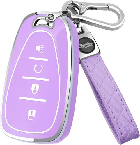 Miniatura 14 de XIYANG TRADE Funda para llavero Chevy con llavero, funda de TPU suave para llave de protección completa para Chevy Equinox Sonic Spark Traverse