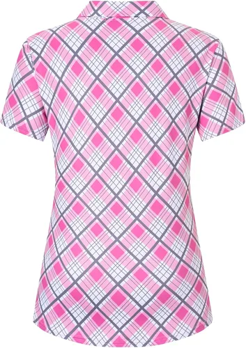 Miniatura 2 de Moydan Camisetas polo de golf para mujer, ligeras, manga corta, 4 botones