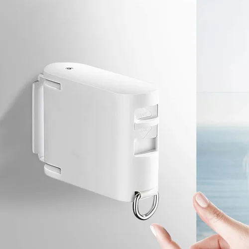 Miniatura 3 de Tendedero retráctil para ropa con cuerda ajustable, estilo hotel/hogar, resistente, estante de secado de ropa (color : blanco)