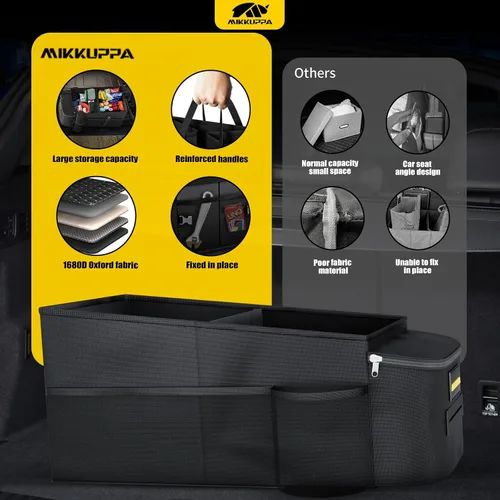Miniatura 7 de MIKKUPPA Organizador de Asiento de Coche - Organizador para Asiento Delantero del Pasajero y Asiento Trasero con Caja de Paños y Portavasos, Caja