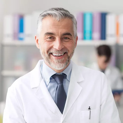 Miniatura 6 de NY Threads Abrigo de laboratorio profesional para hombres, abrigo médico largo de polialgodón de manga completa