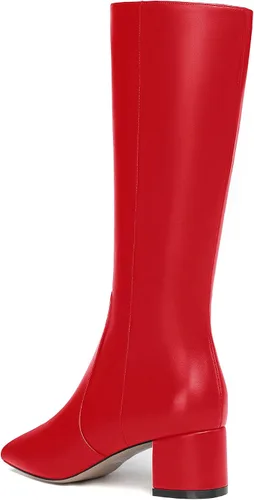 Miniatura 7 de WAYDERNS Botas altas hasta la rodilla de tacón bajo con cremallera mate para mujer, 2 pulgadas