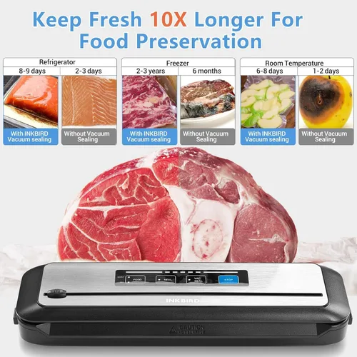 Miniatura 8 de INKBIRD WIFI Sous Vide Cooker ISV-200W Bundle con máquina selladora al vacío INK-VS01, kits Sous-Vide de 1000W, circulador de inmersión para Sous