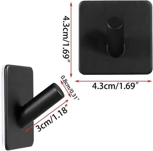 Miniatura 5 de Ganchos autoadhesivos de acero inoxidable para colgar en la pared, modernos ganchos para colgar toallas de abrigo, para baño, cocina, dormitorio