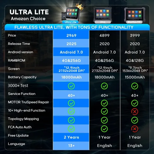 Miniatura 3 de Autel Escáner MaxiCom Ultra Lite, 2 años de actualizaciones gratuitas, igual que MaxiSys Ultra, 2026 Hasta MS919 MS909 MS906 Elite II Pro, Topología