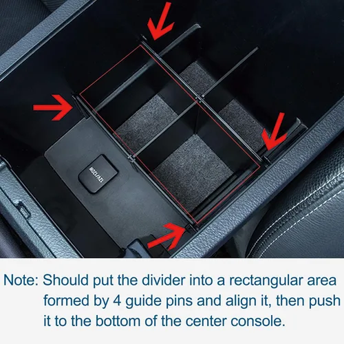 Miniatura 4 de JDMCAR Compatible con accesorios Toyota 4Runner 2010-2024 Organizador de consola central, divisor de compartimento de materiales de ABS negro Negro
