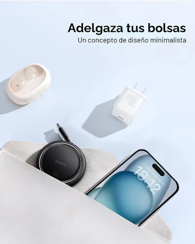 Miniatura 4 de Baseus Cable USB C a USB C, cable de carga rápida retráctil USB C 5A de 100 W, cable de carga rápida USB tipo C de 4 etapas de longitud