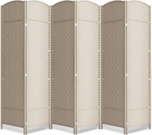 Miniatura 22 de Divisor de habitación de 4 paneles, pantalla de privacidad plegable de 6 pies, divisor de pared de panel plegable extra ancho con divisor de pared