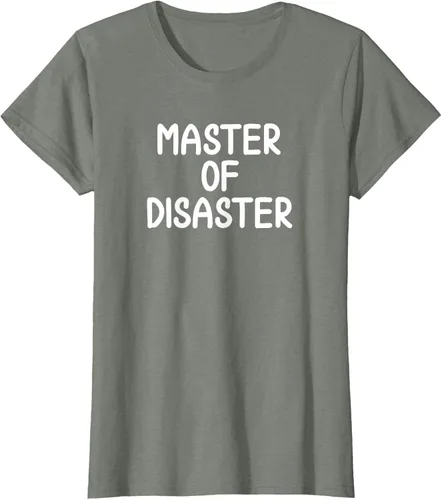 Miniatura 13 de Camiseta divertida con texto en inglés "Master Of Disaster