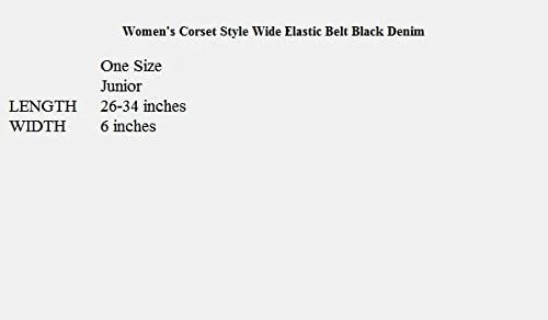Miniatura 3 de eVogues - Cinturón elástico ancho para mujer, estilo corsé, color negro